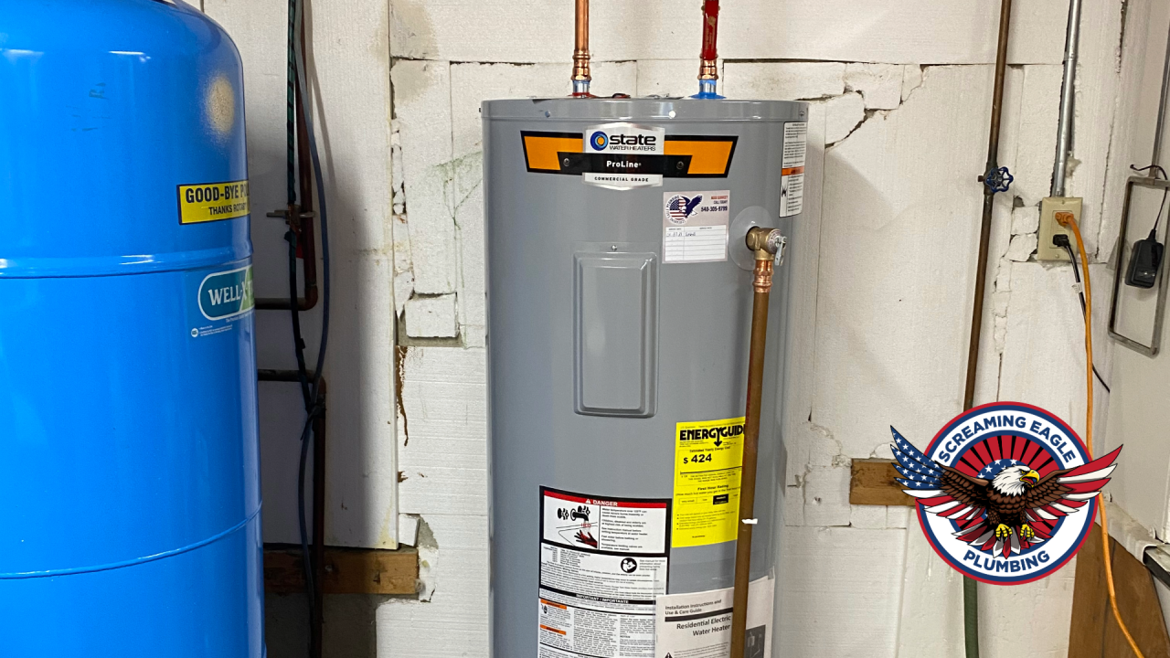 water heater installation Fauquier County VA, Screaming Eagle Plumbing, water heaters and installation, plumbing services Fauquier County, my plumber VA